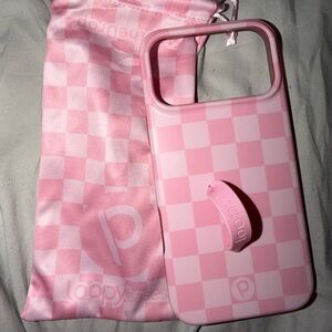 Loopy Case Pink Checker IPhone 17 Pro Max Case